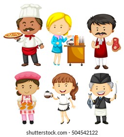 People doing different occupations illustration