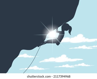 People doing outdoor rock climbing illustration