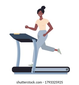 People doing sport. Different sport activity. Young adult doing sport. Woman doing exercise in gym. Isolated vector illustration in cartoon style