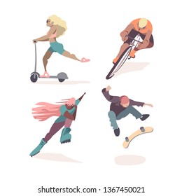People doing sport set