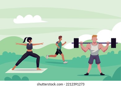 people doing sports outdoor scene