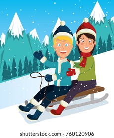 people doing winter sports