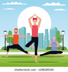 people doing yoga