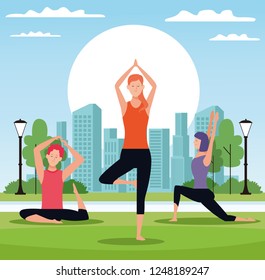 people doing yoga