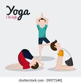 People doing yoga desgin 