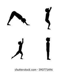 People doing yoga desgin 
