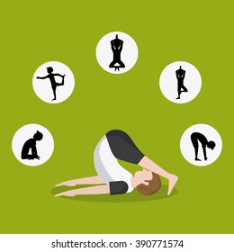 People doing yoga desgin 