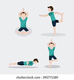 People doing yoga desgin 