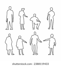 People  Drawing, People Outline, Human Vector, Human 2 dimension drawing, People 2 Dimension Drawing