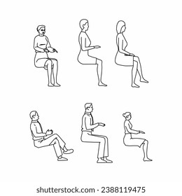 Dibujo de personas, contorno de personas, vector humano, dibujo de dimensiones de 2 personas, dibujo de dimensiones de 2 personas