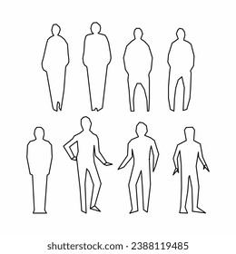 People  Drawing, People Outline, Human Vector, Human 2 dimension drawing, People 2 Dimension Drawing