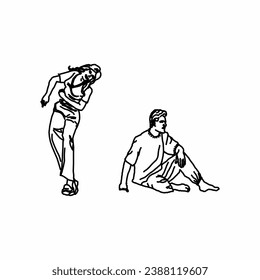 People  Drawing, People Outline, Human Vector, Human 2 dimension drawing, People 2 Dimension Drawing