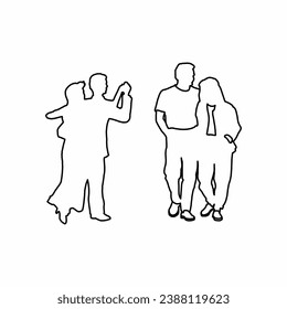 People  Drawing, People Outline, Human Vector, Human 2 dimension drawing, People 2 Dimension Drawing