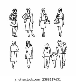 People  Drawing, People Outline, Human Vector, Human 2 dimension drawing, People 2 Dimension Drawing