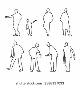 People  Drawing, People Outline, Human Vector, Human 2 dimension drawing, People 2 Dimension Drawing