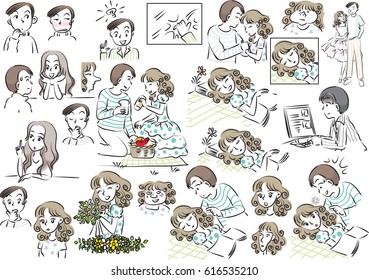 people drawing set