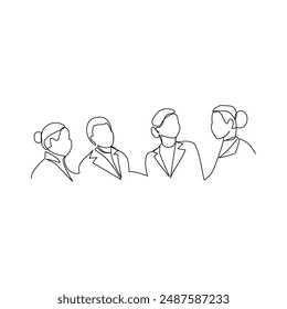 Personas dibujadas en estilo line art