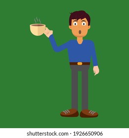 la gente bebe café de ilustración vectorial 