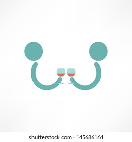 People drink wine