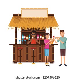 people drinking at summer