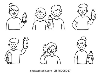 The people drinking water icon that users can use in web designs is an editable vector icon.