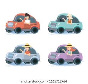 people driving cars travel vacations