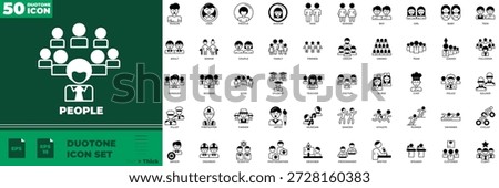 People Duotone Editable Icons set