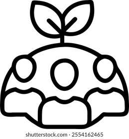 People with Earth and Environmental Project Goals concept as A group of people setting environmental project goals with an earth model set against a dreamy background offering ampl