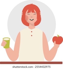 People Eating Delicious Food Illustration with Cute Cartoon Design. Isolated Vector Character