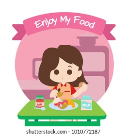 People Eating Illustration Vector