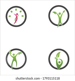 people ecology health life vector logo