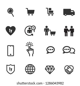people ecommerce icons vector