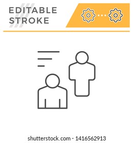 People editable stroke line icon