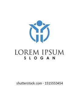 people education blue logo design