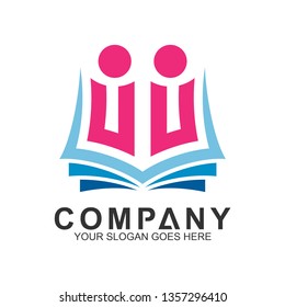 people education logo, science and knowledge, smart icon, creativity vector logo