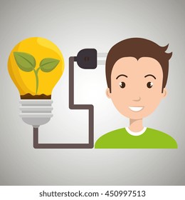 people and electricity isolated icon design, vector illustration  graphic 