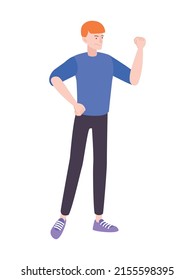 People emotion flat composition with isolated doodle style human character expressing emotions vector illustration