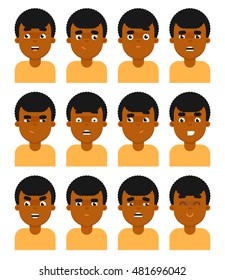 People emotional icon isolated on white background vector illustration.