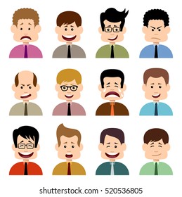 People in emotions. Vector isolated