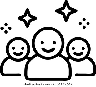 People with Enchanted Office Spaces and Smiling Faces concept as A group of people in enchanted office spaces with smiling faces set against a whimsical background offering ample s