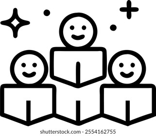 People with Enchanted Shipping Containers and Smiling Faces concept as A group of people using enchanted shipping containers with smiling faces set against a whimsical background o