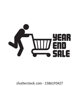 people encourage trolley logo vector illustration