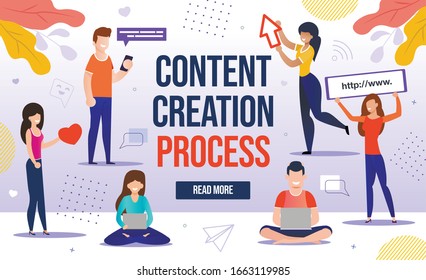 People Engaged in Content Creation Workflow Process. Digital Marketing for Blogging and Social Media Network for Blog Online Channel Development, Followers and Subscribers Attraction. Content-plan