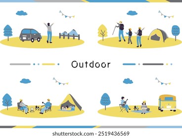 People enjoying outdoor activities in nature together