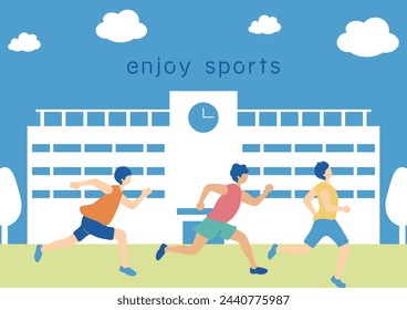 People enjoying sports at school