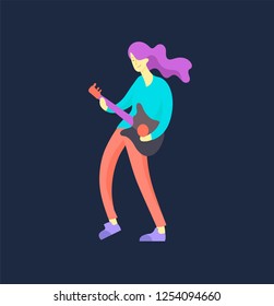 People enjoying their hobbies. Vector character. Colorful flat concept illustration.