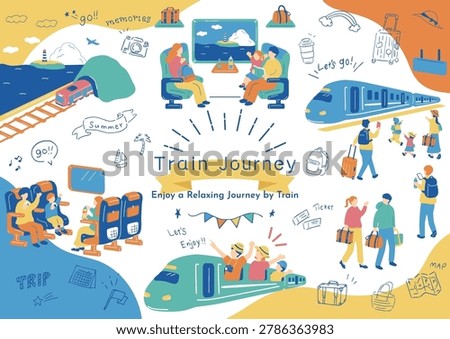 People Enjoying a Train Journey Together