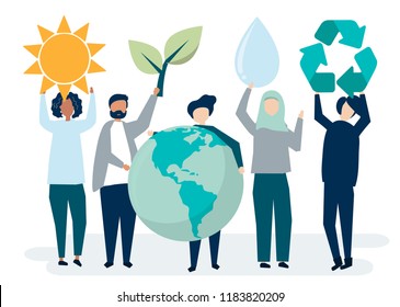 People With Environmental Sustainability Concept