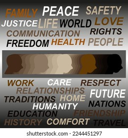people are equal social vector poster