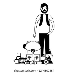 people equipment camping